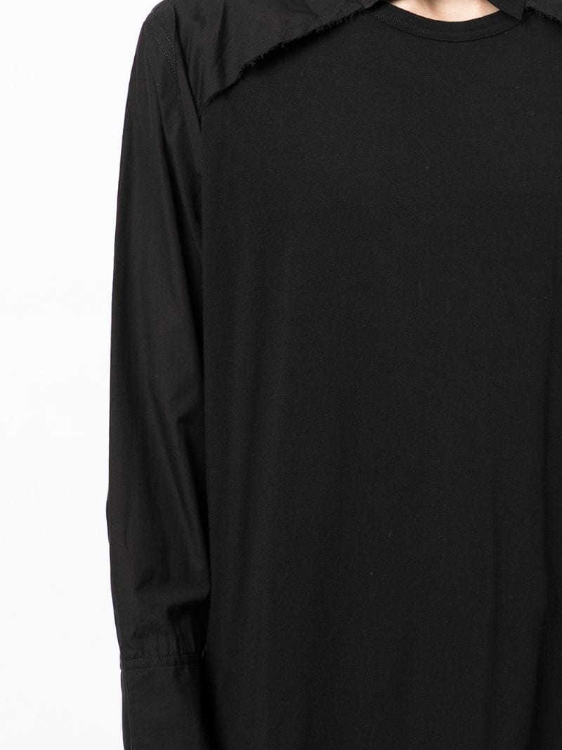 T-shirt panel long-sleeve shirt - 5