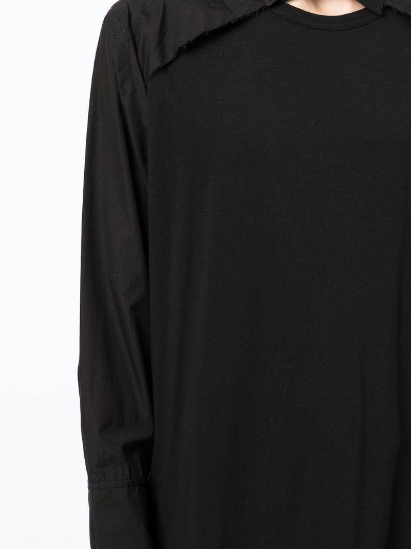 T-shirt panel long-sleeve shirt 5