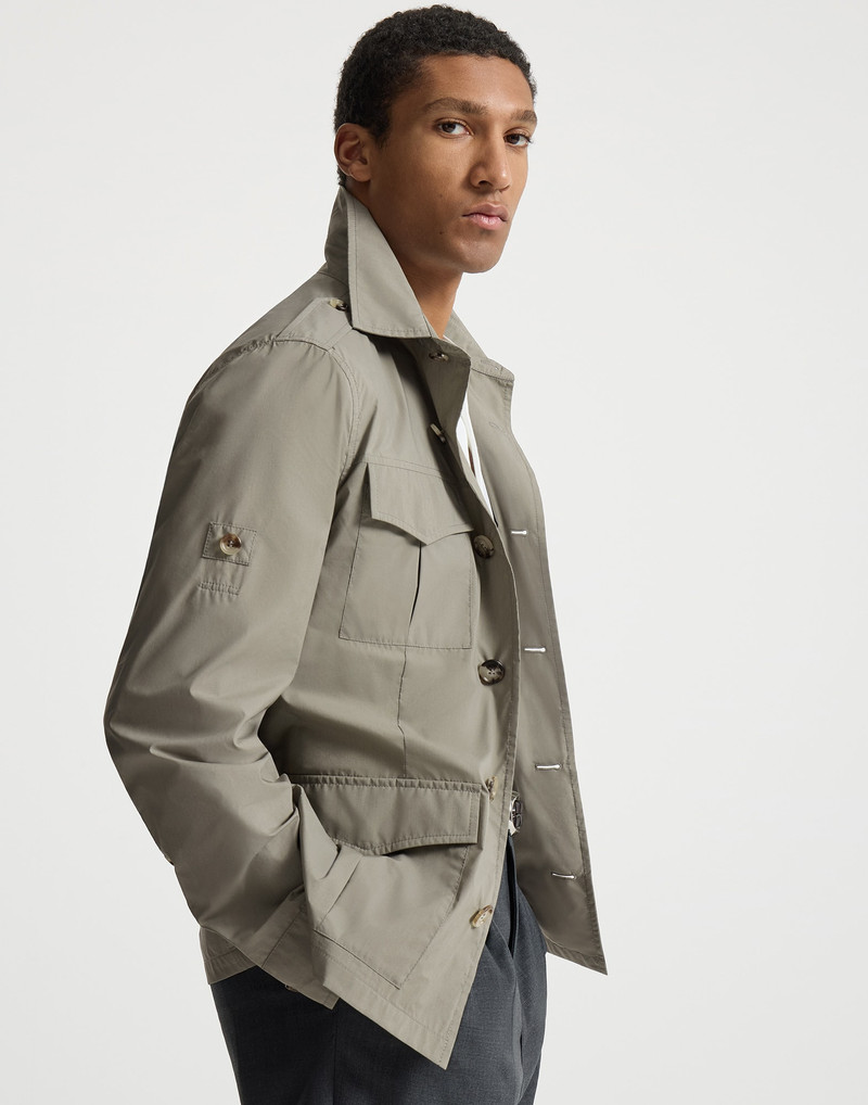 Lightweight water-resistant techno cotton unlined safari jacket 5