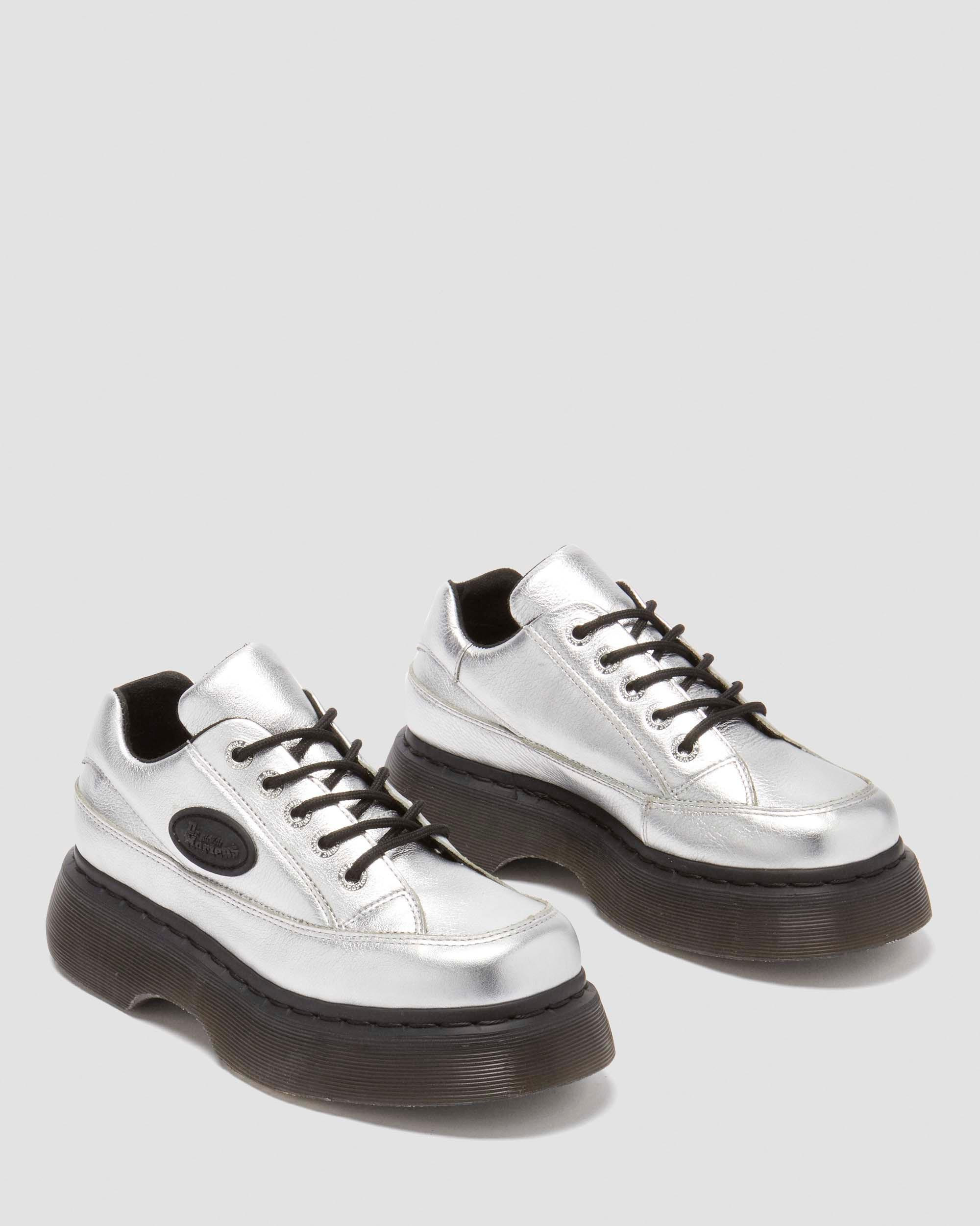 Buzz 5-Eye Metallic Leather Shoes - 6