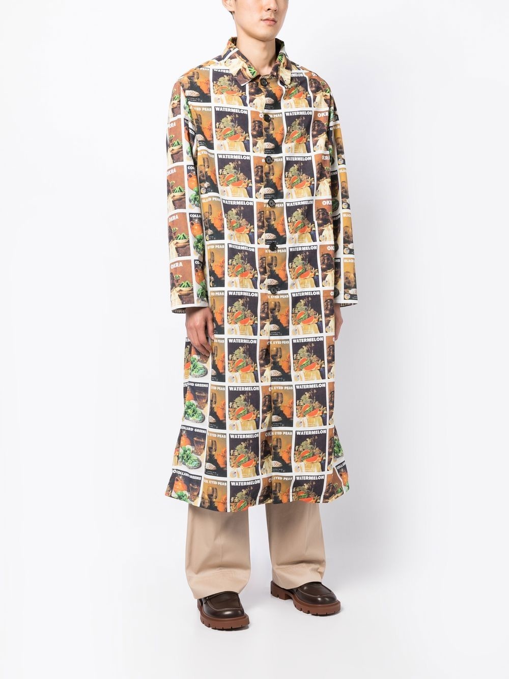 graphic-print long-length shirt - 3
