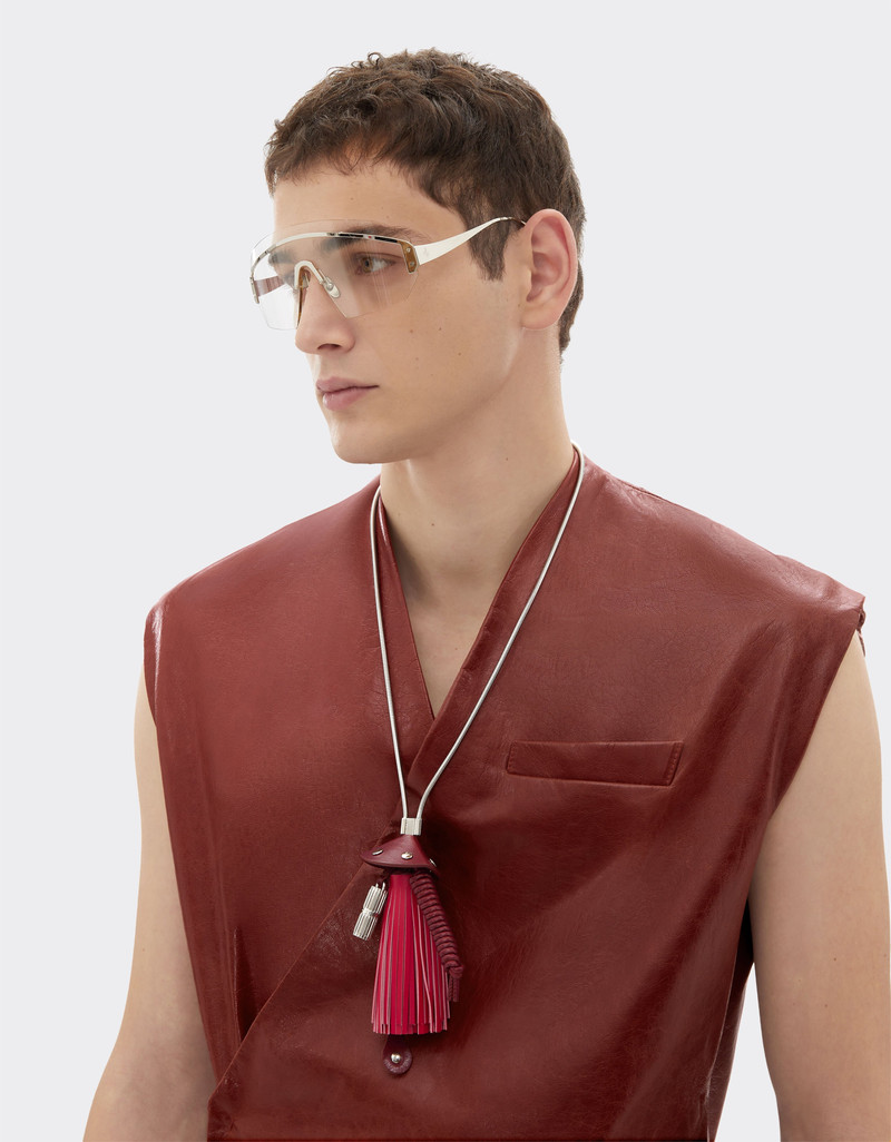 Ferrari Metal and leather necklace outlook