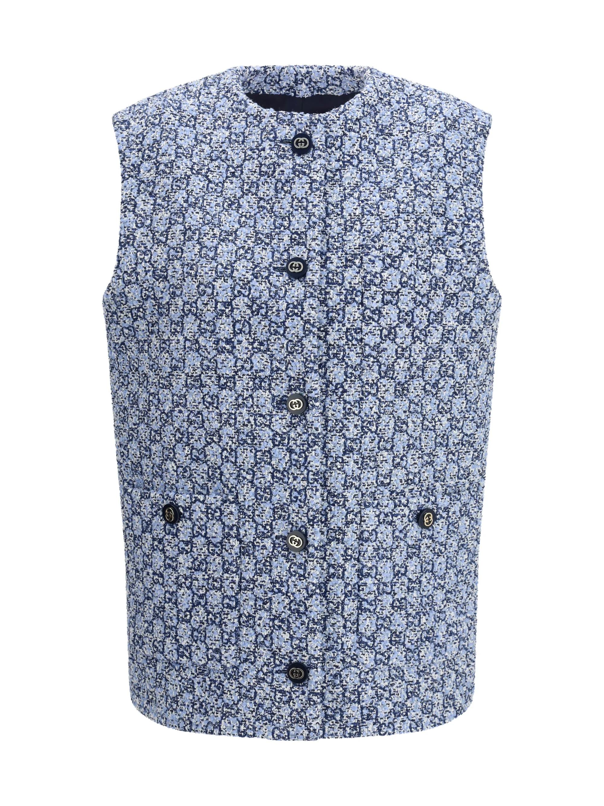 Gucci Gg Tweed Vest - 1