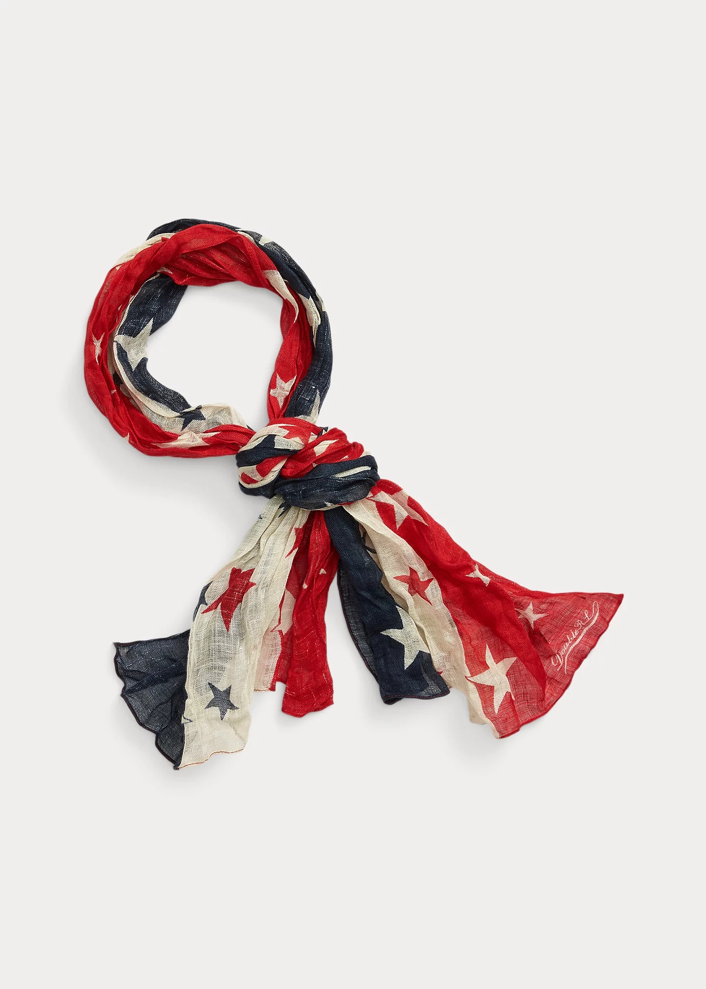 Star-Print Linen Scarf - 2