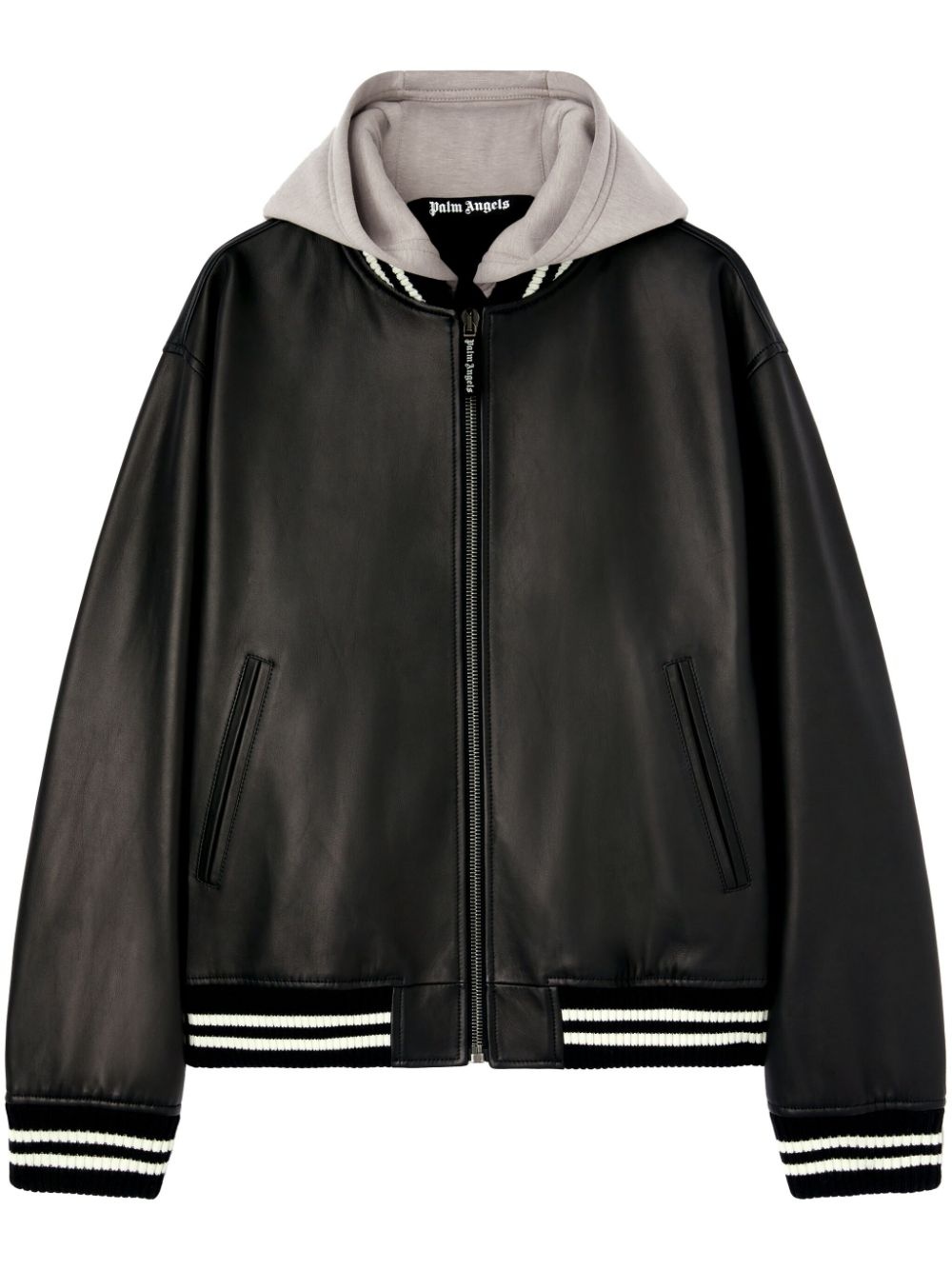 curved-logo bomber jacket - 1