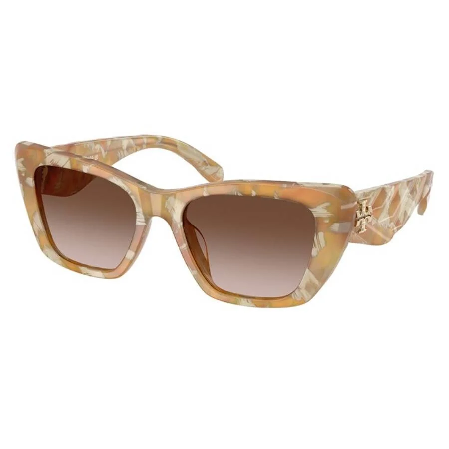 Tory Burch Kira Brown Gradient Cat Eye Ladies Sunglasses TY7216U 194913 52 - 1