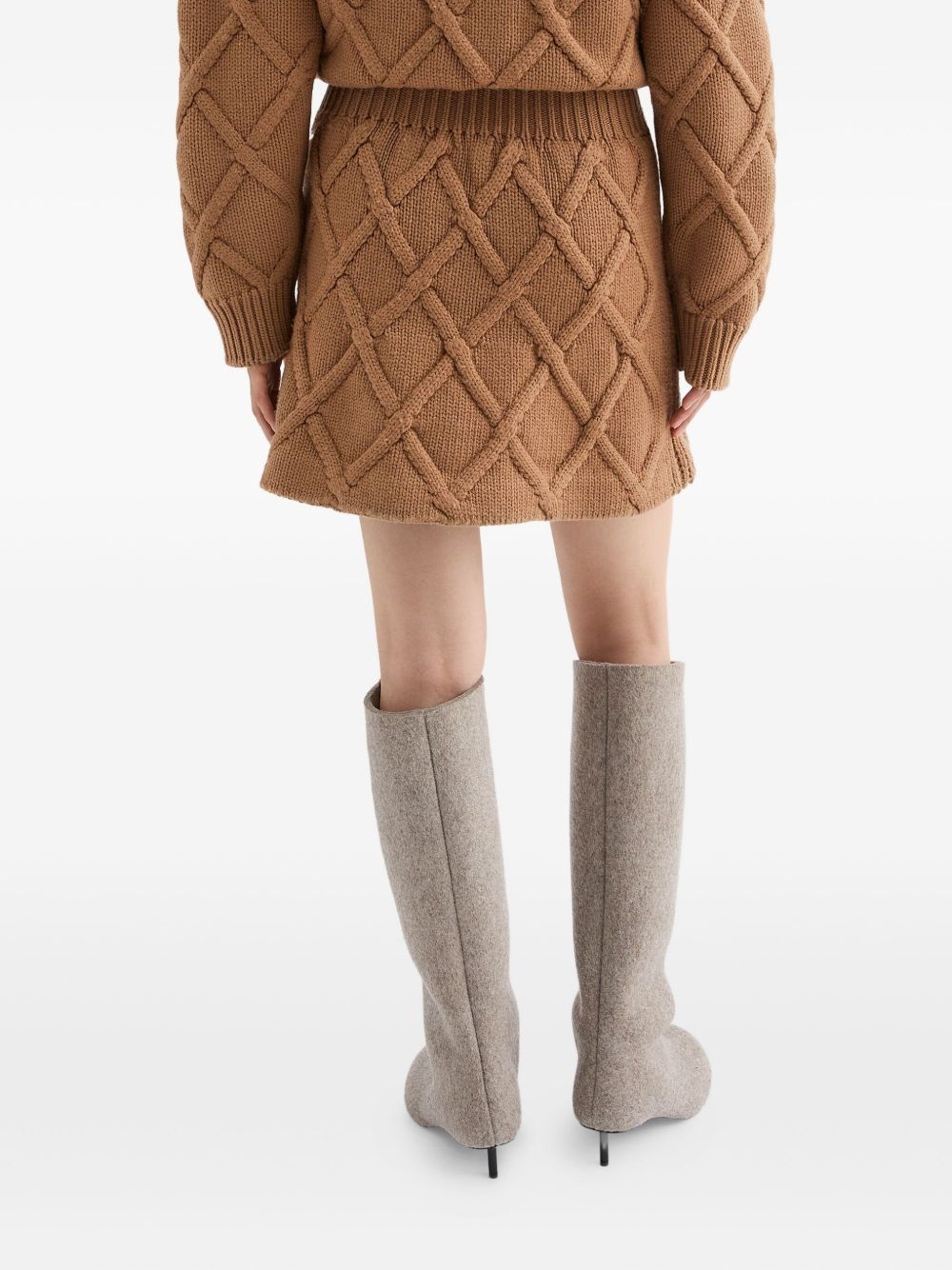 wool mini skirt - 4