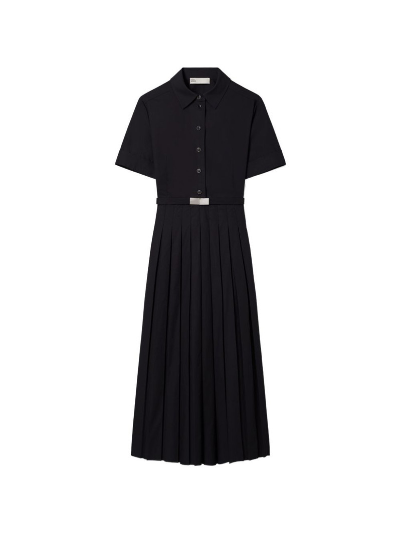 pleated poplin shirtdress 1