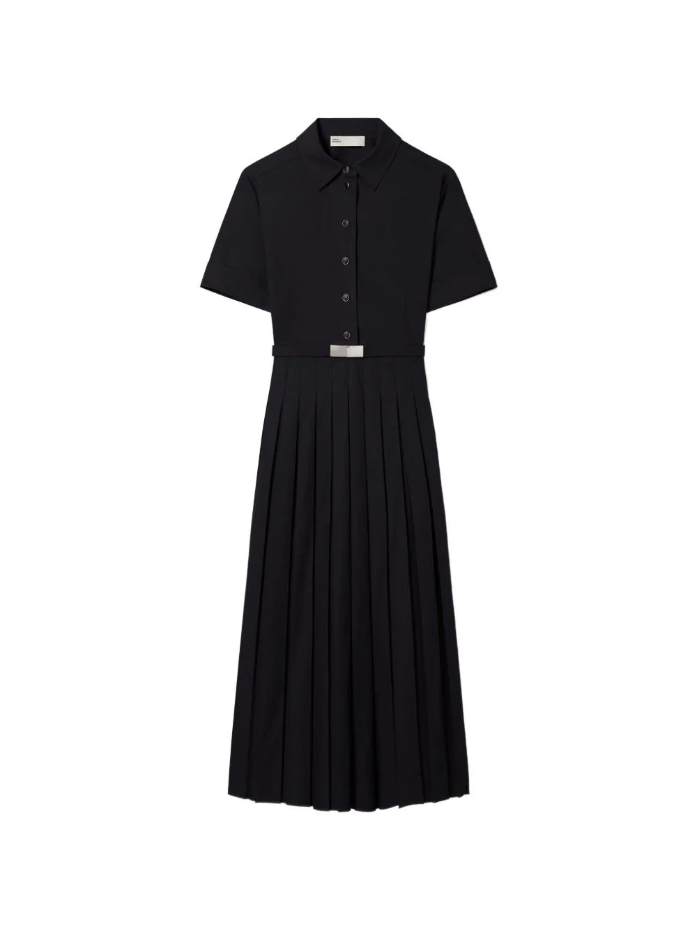 pleated poplin shirtdress - 1