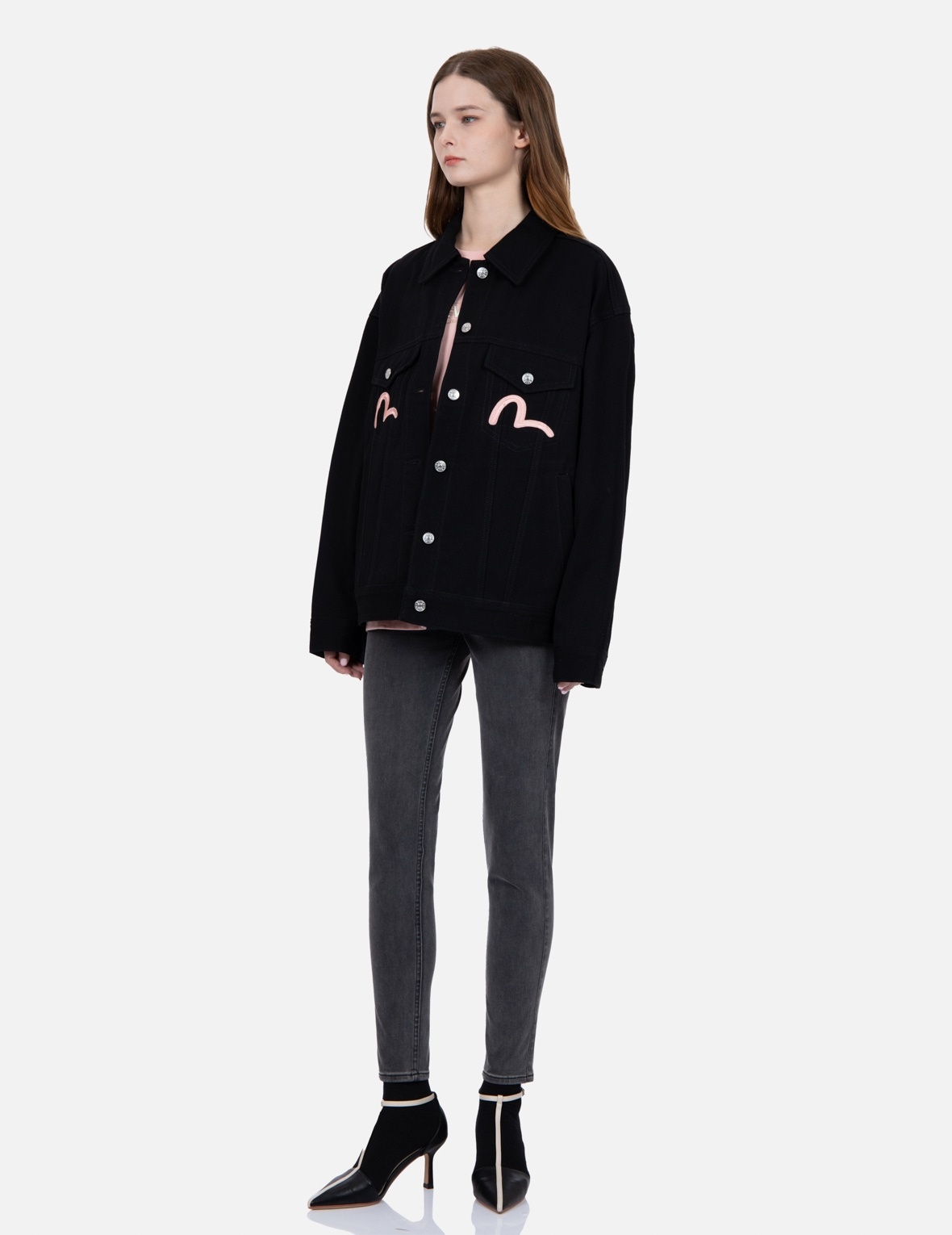 SEAGULL EMBROIDERY DENIM JACKET - 4