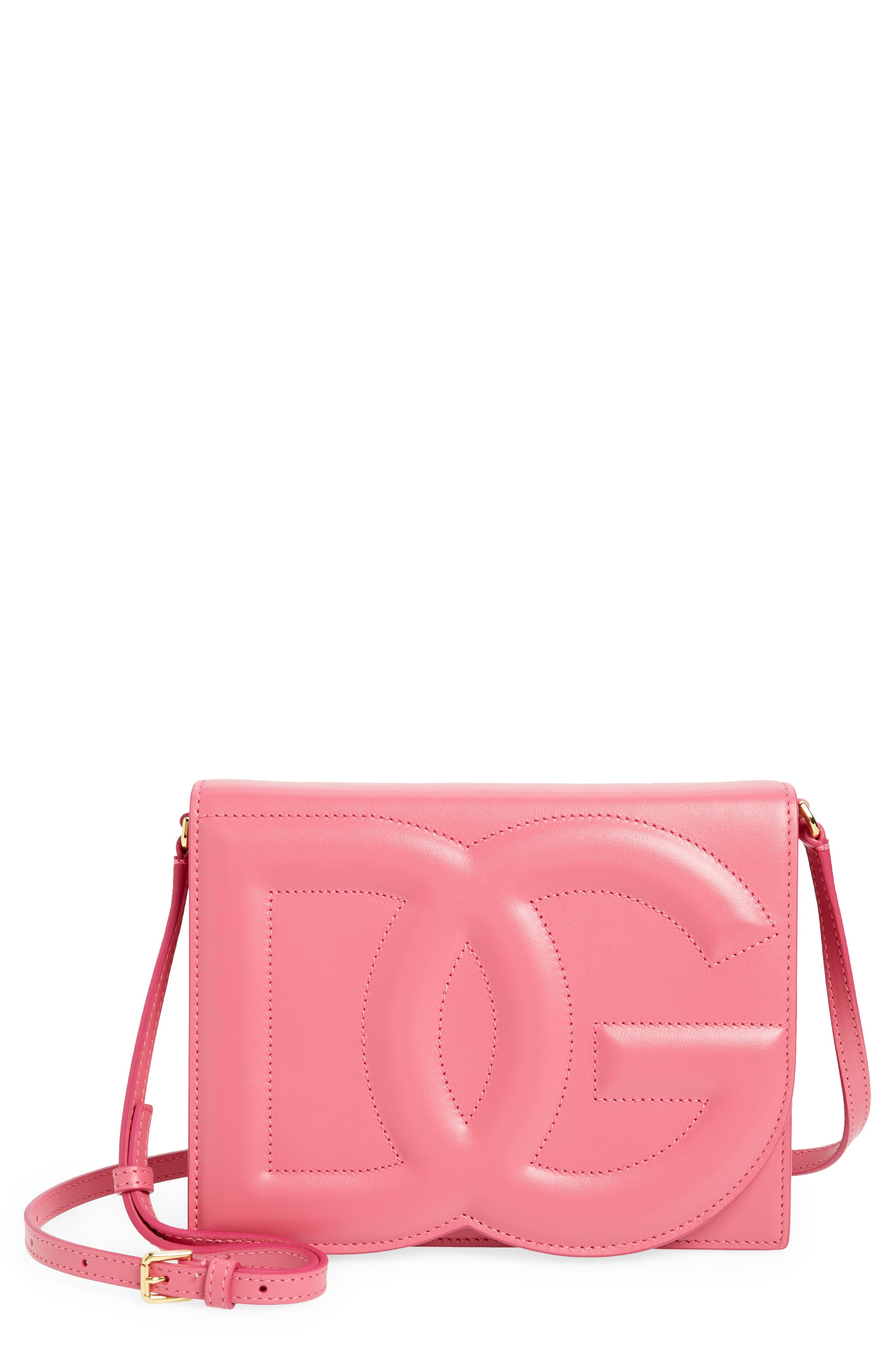 DG Logo Flap Leather Crossbody Bag - 1