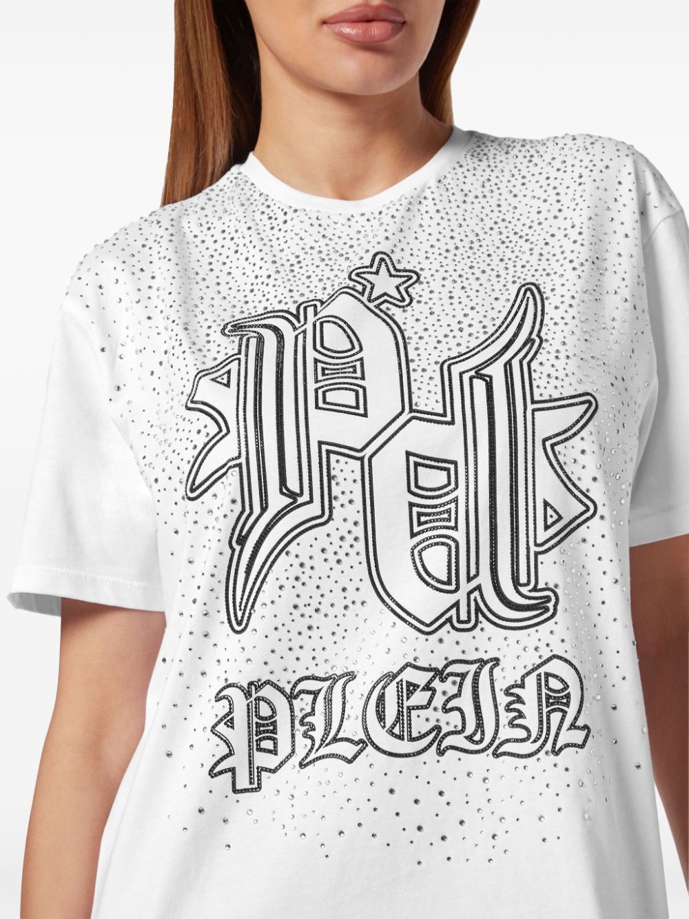 crystal logo T-shirt dress - 5