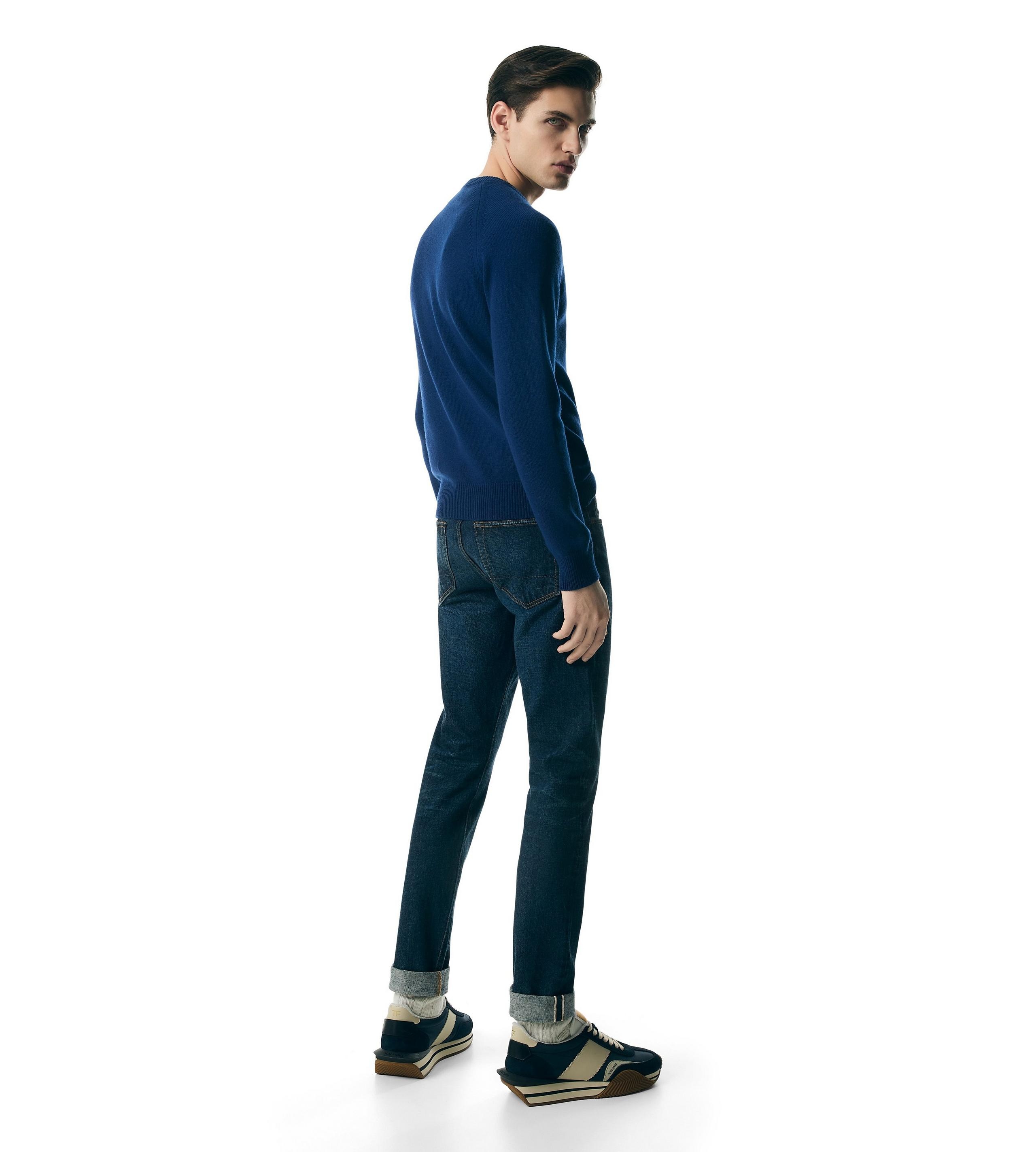 CASHMERE SADDLE CREW NECK - 3
