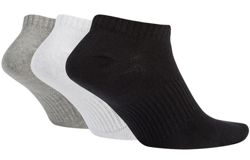 Nike Nike Logo Pattern Casual Sports Socks 3 Pairs Gray / White / Black SX4705-901 outlook