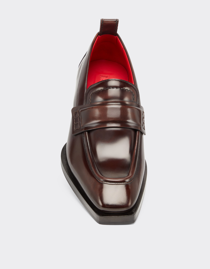 Handcrafted loafers in brushed leather 4
