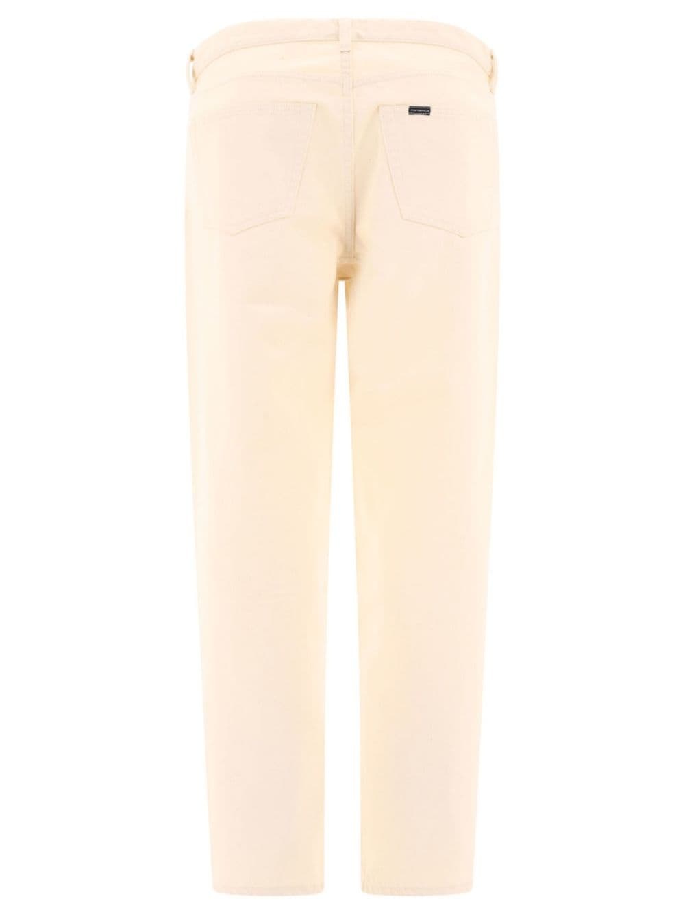 straight-leg cotton trousers - 2