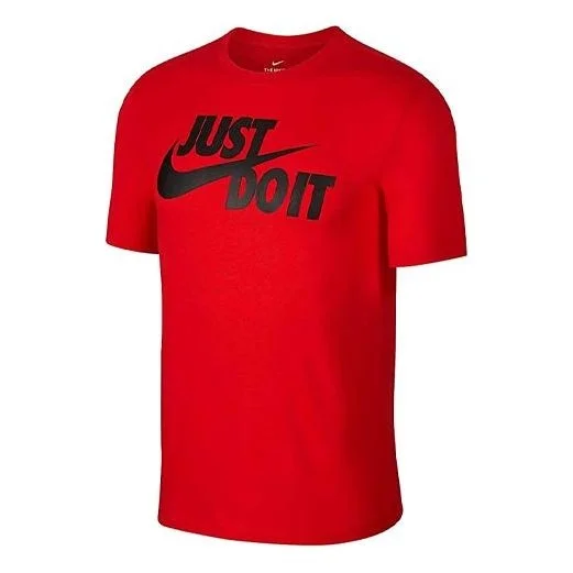 Men's Nike Sportswear JDI Large Logo Short Sleeve Large Red T-Shirt AR5007-657 - 1