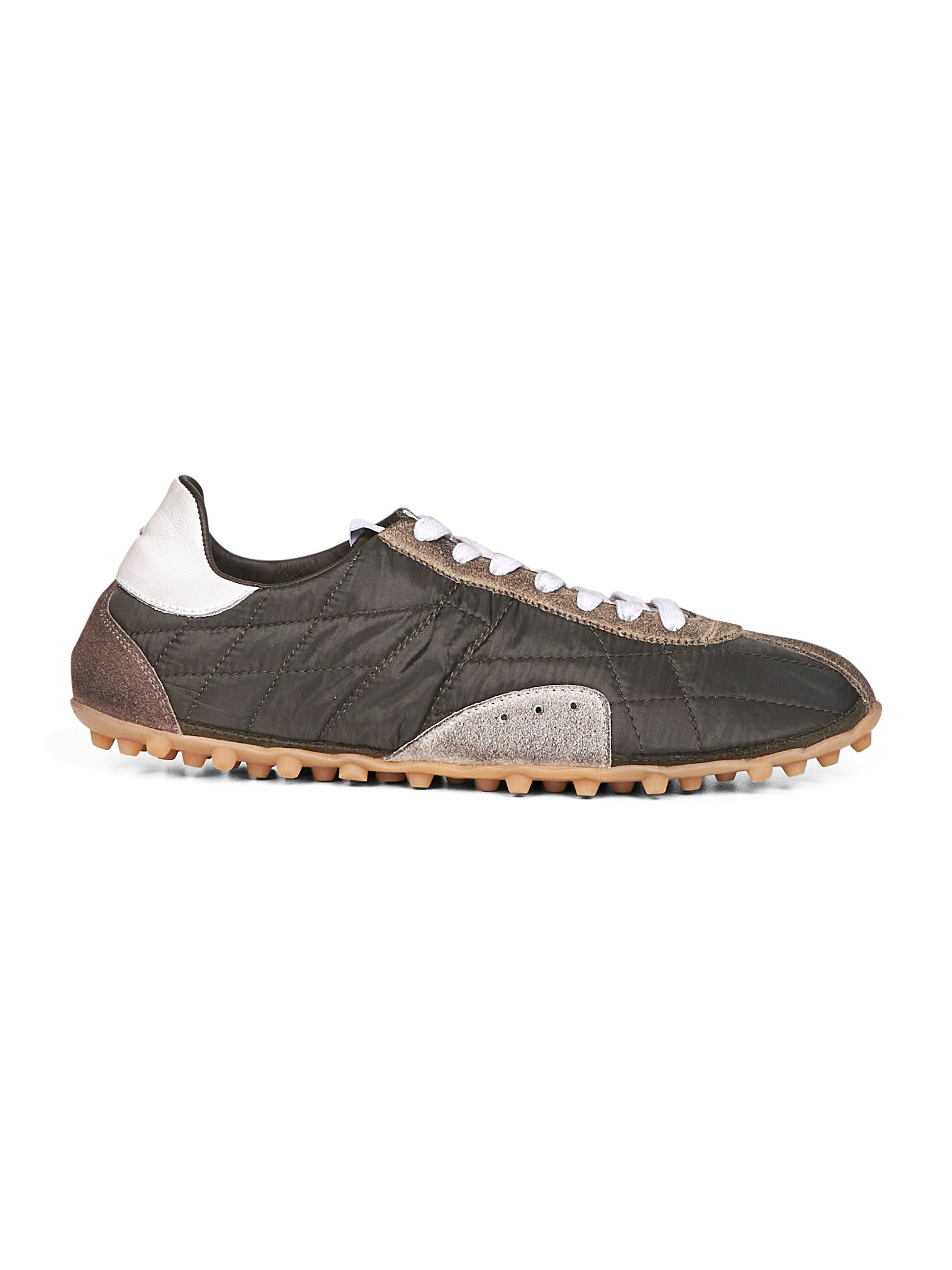 Green nylon and leather Sprinters sneakers - 1