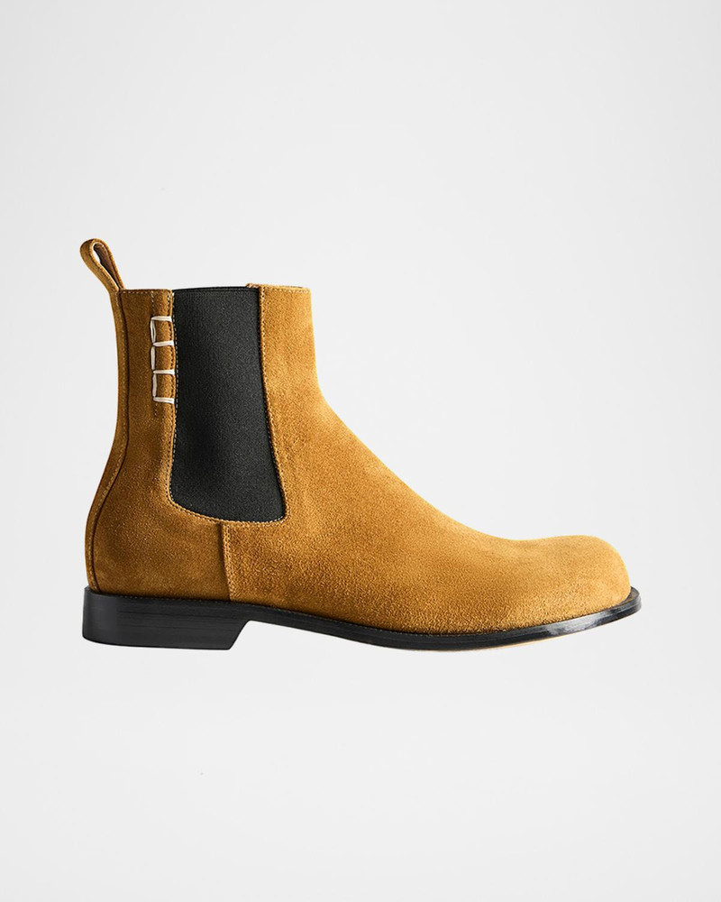 Men's Suede Loafer-Stitched Chelsea Boots 1