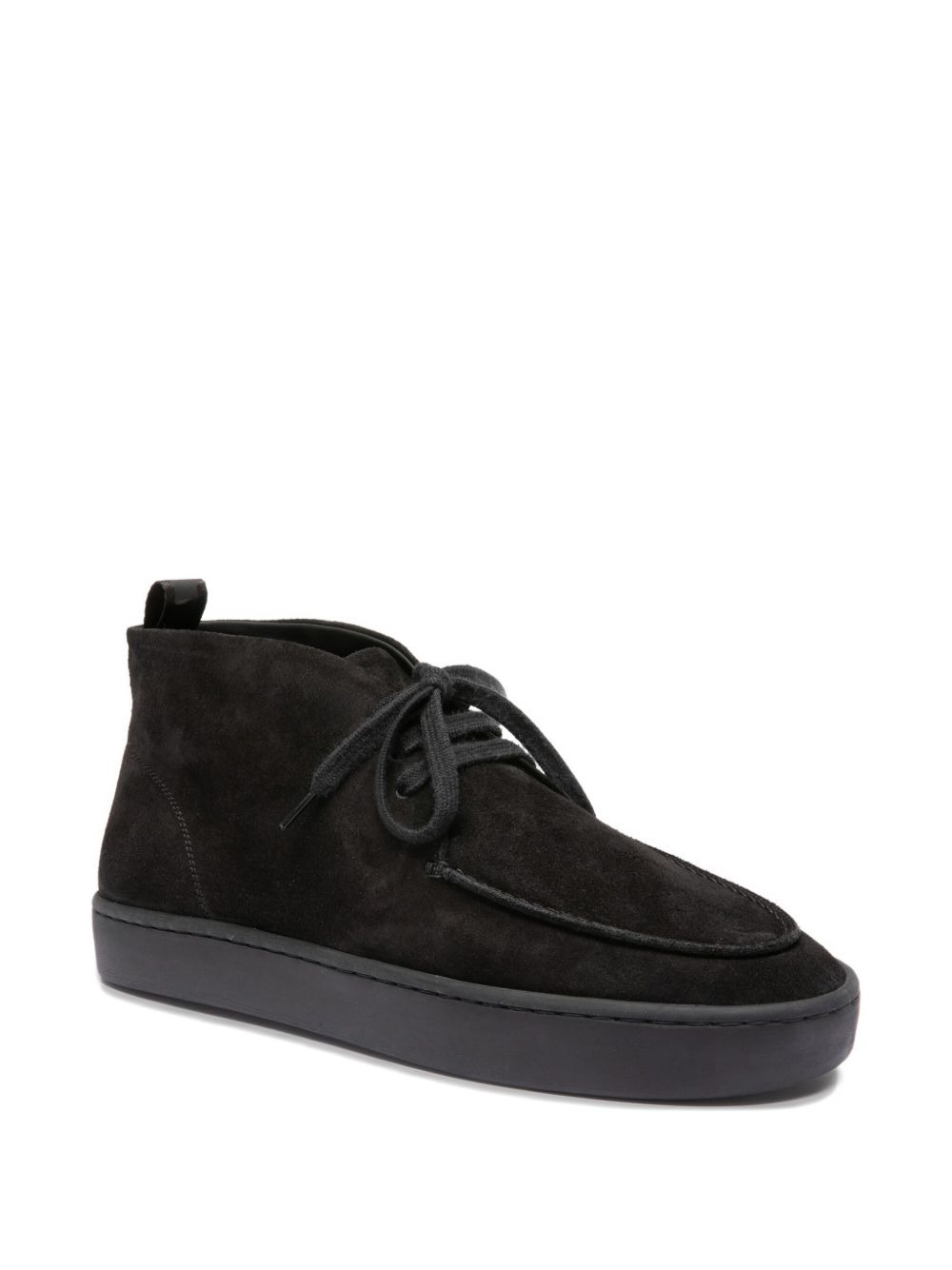 lace-up suede trainers - 2