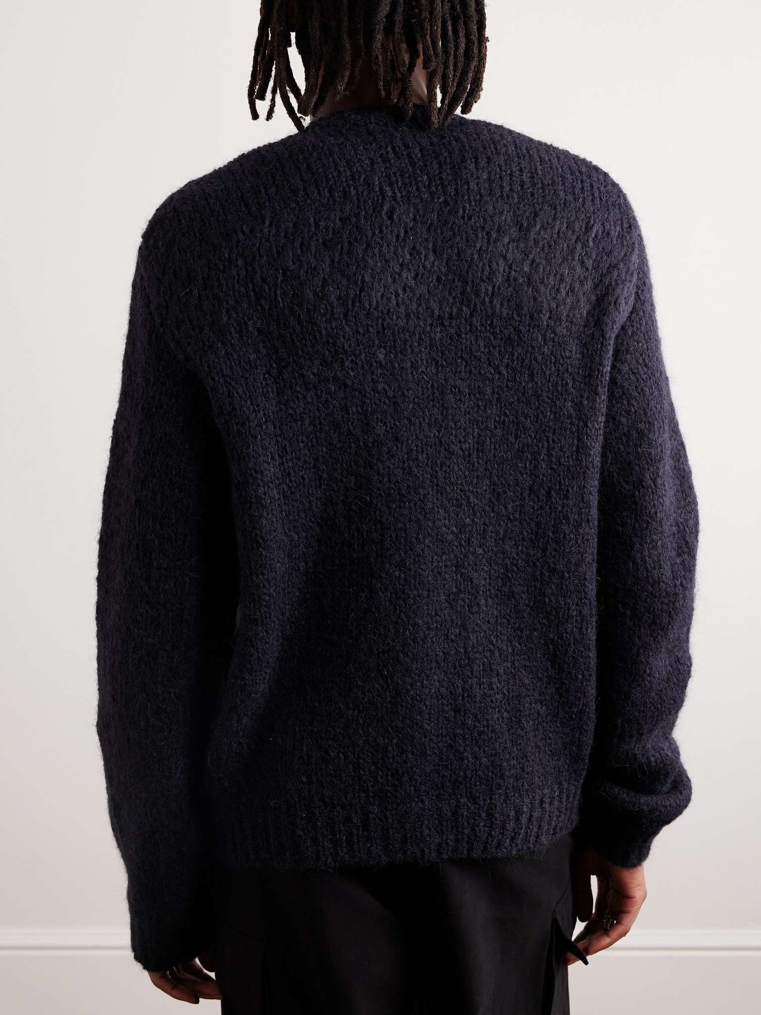 Our Legacy Opa Brushed Ribbed-Knit Cardigan | REVERSIBLE