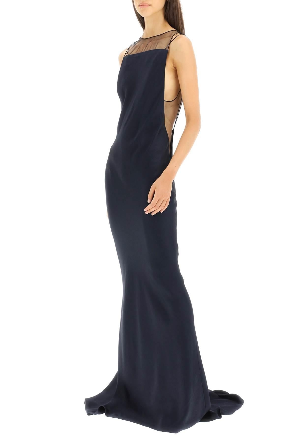 関税・送料込 MAISON MARGIELA LONG SATIN MERMAID ドレス Satin gown in blue - Maison Margiela | Mytheresa