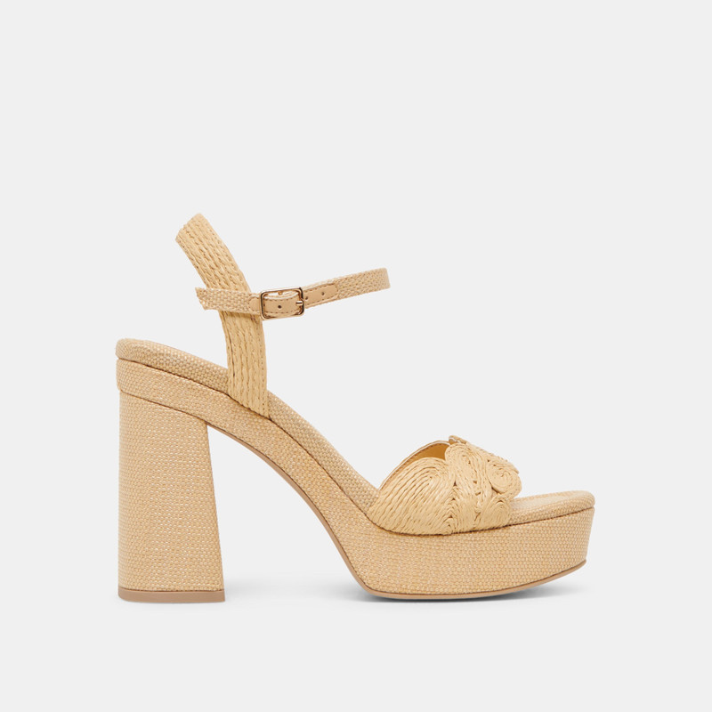 TINAYA HEELS LT NATURAL RAFFIA 1