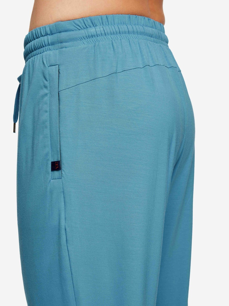 Derek Rose Men's Track Pants Basel Micro Modal Stretch Harbour Blue outlook