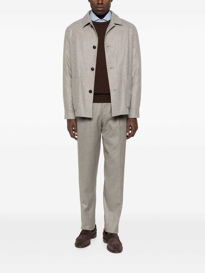 ZEGNA patch-pocket button-front jacket outlook