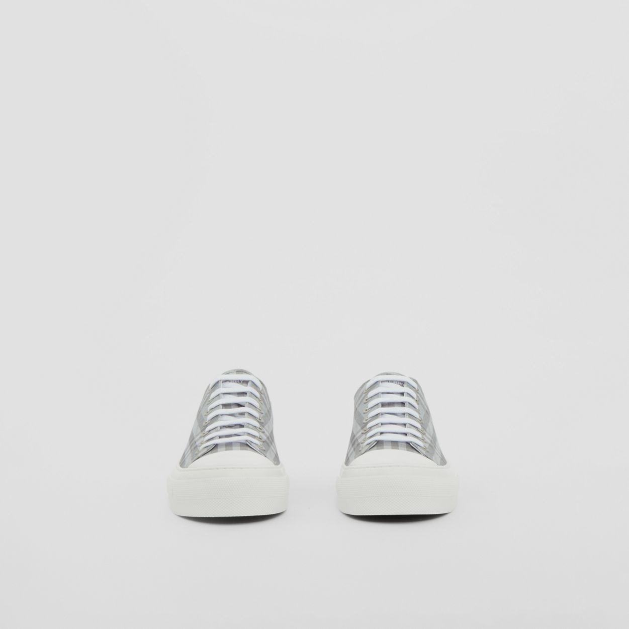 Vintage Check Cotton Sneakers - 5