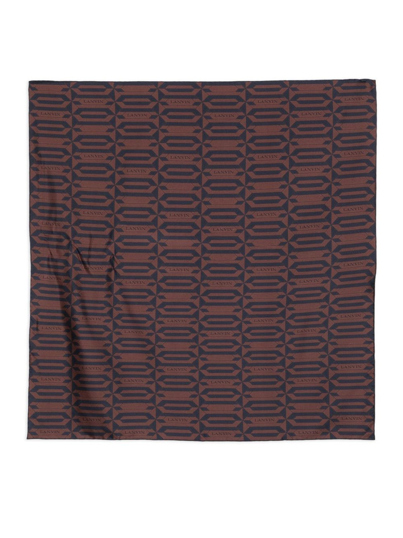 geometric-pattern silk scarf 1