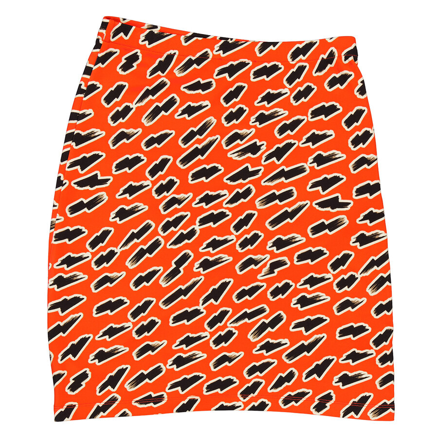 Rabanne Red Flash Graphic Print Asymmetric Mini Skirt - 2