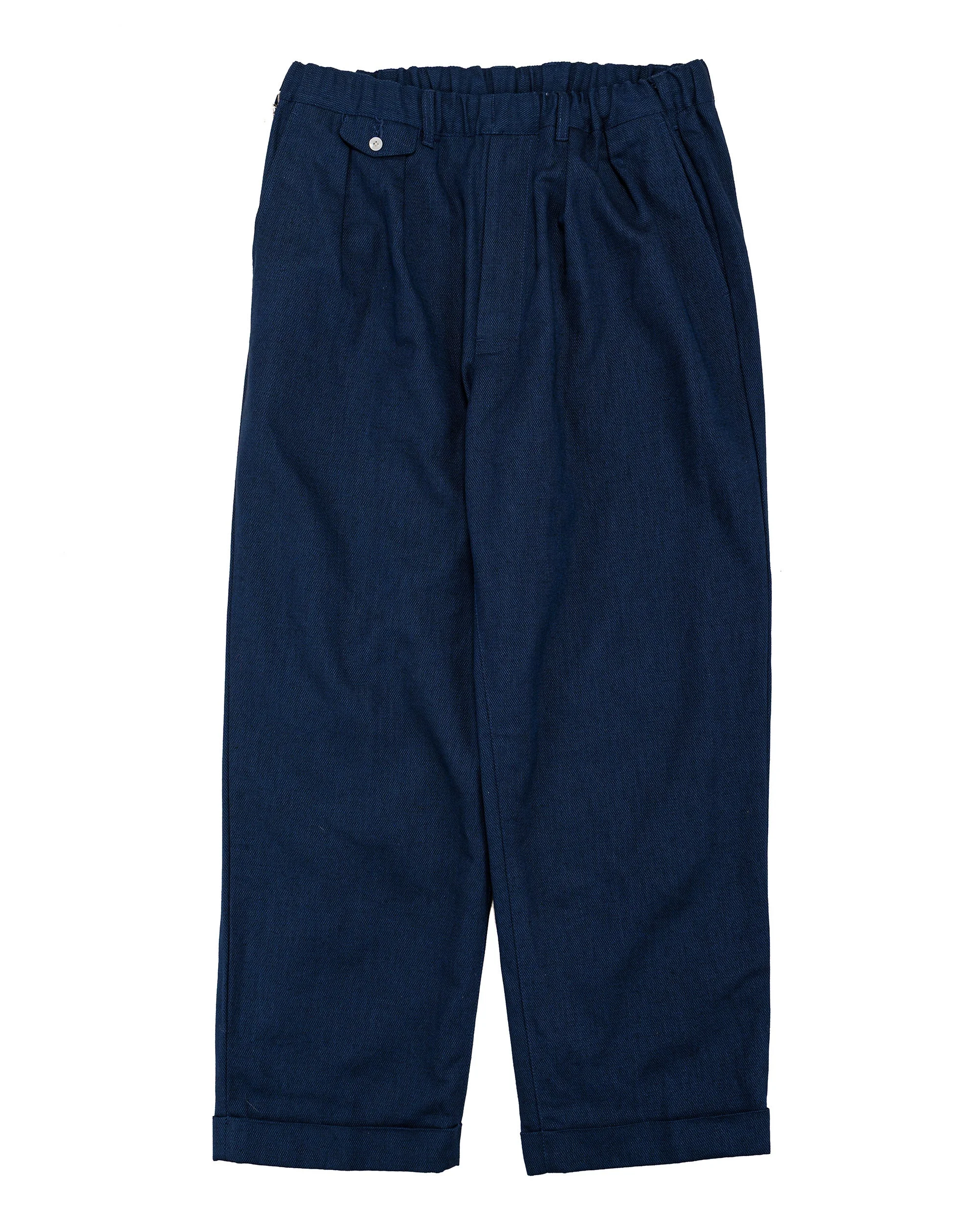 2Pleats Relax Trousers Indigo Oxford Dark Indigo - 1