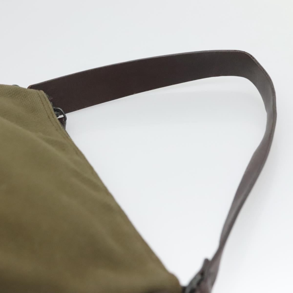 GUCCI Hand Bag Canvas Leather Khaki - 8