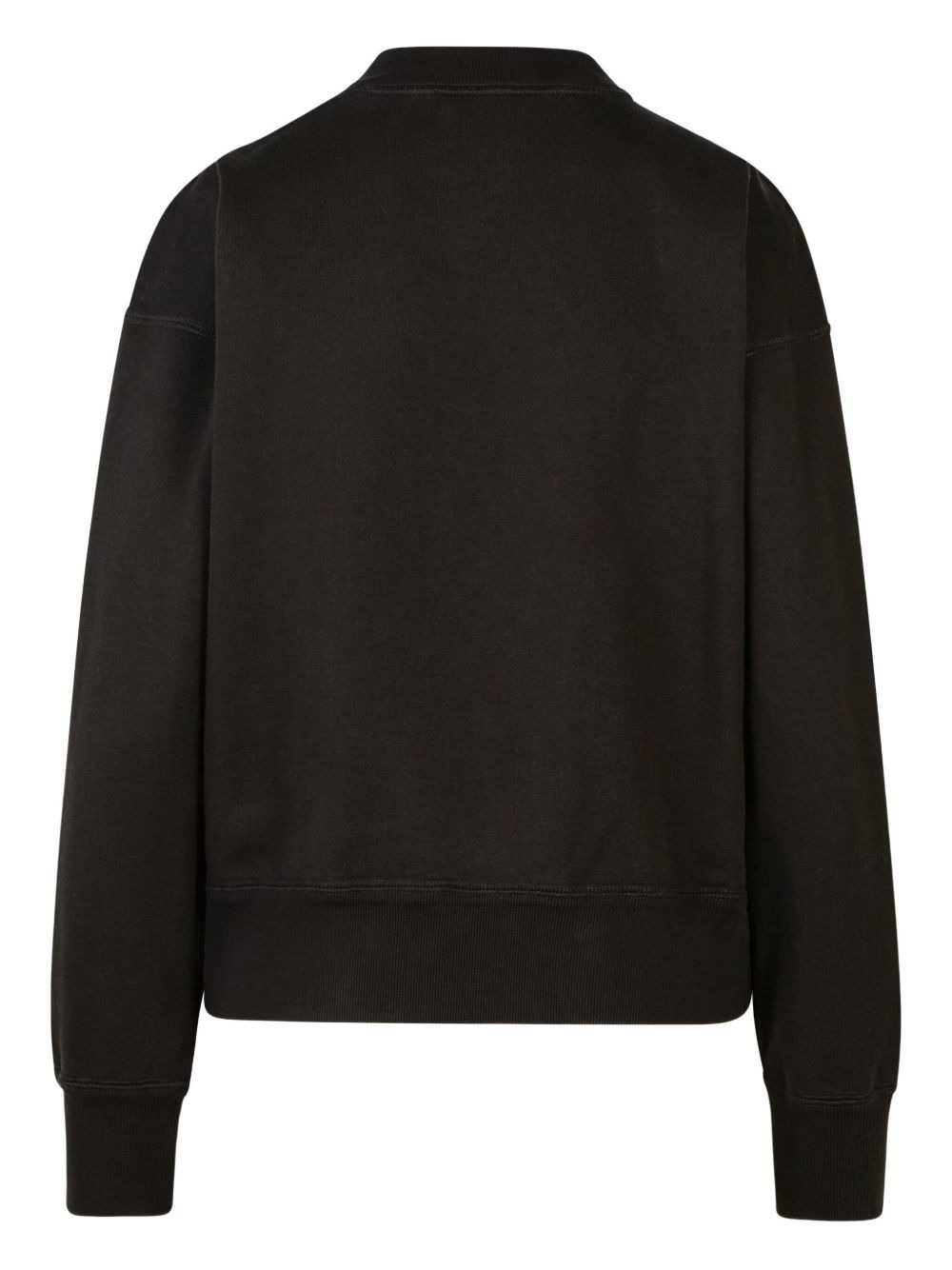 flocked-logo crew-neck sweatshirt - 4
