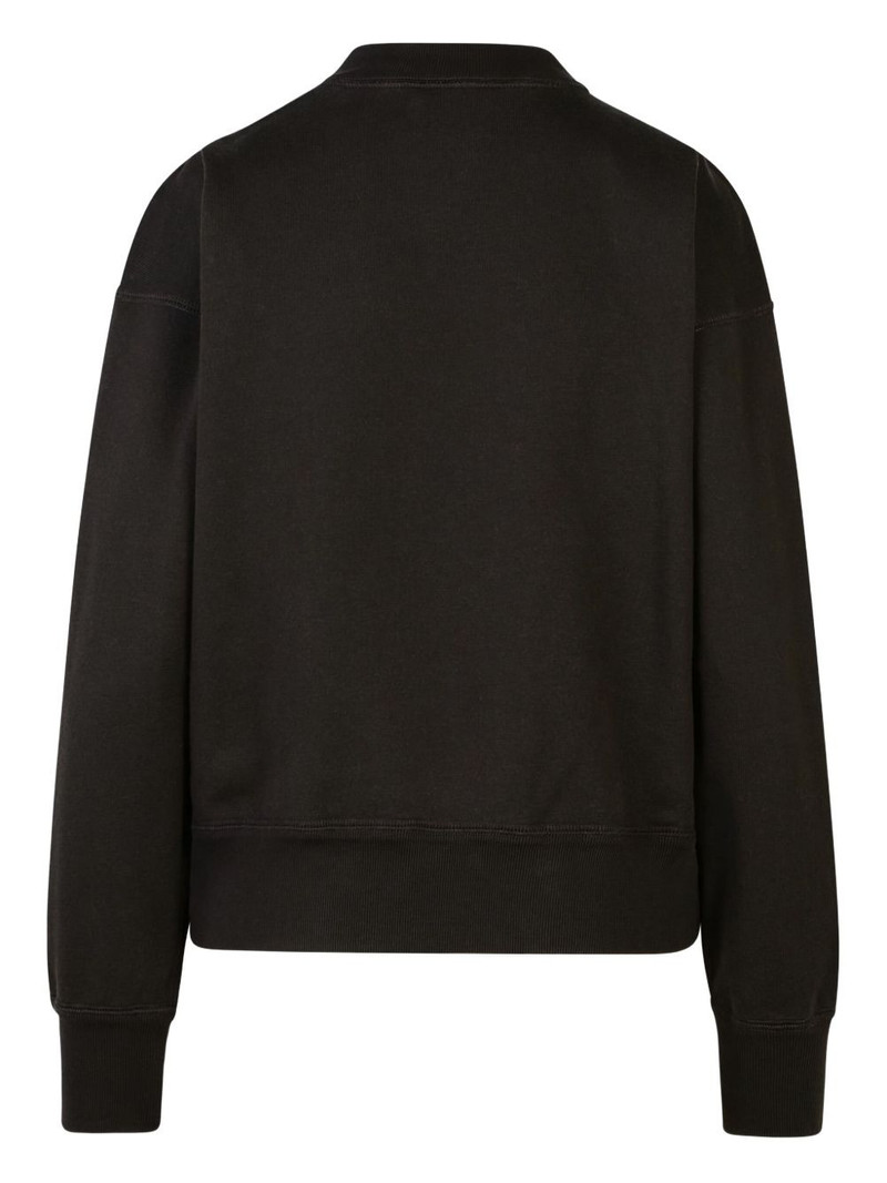 flocked-logo crew-neck sweatshirt 4