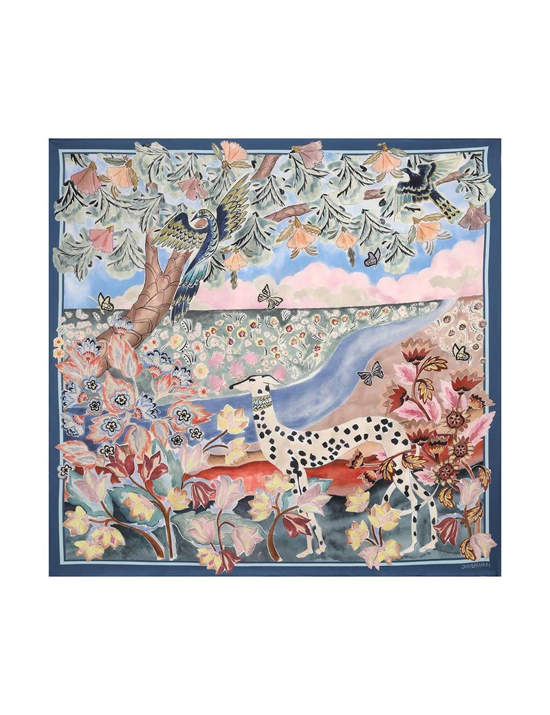 PRINTED SILK SQUARE 90 3