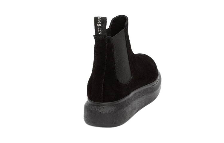 (WMNS) Alexander McQueen Hybrid Chelsea Boot 'Black Suede' 586398WHXK61000 - 2