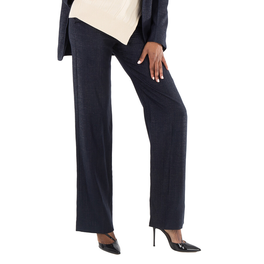 Stella McCartney Ladies Black High-Waist Straight Trousers - 5