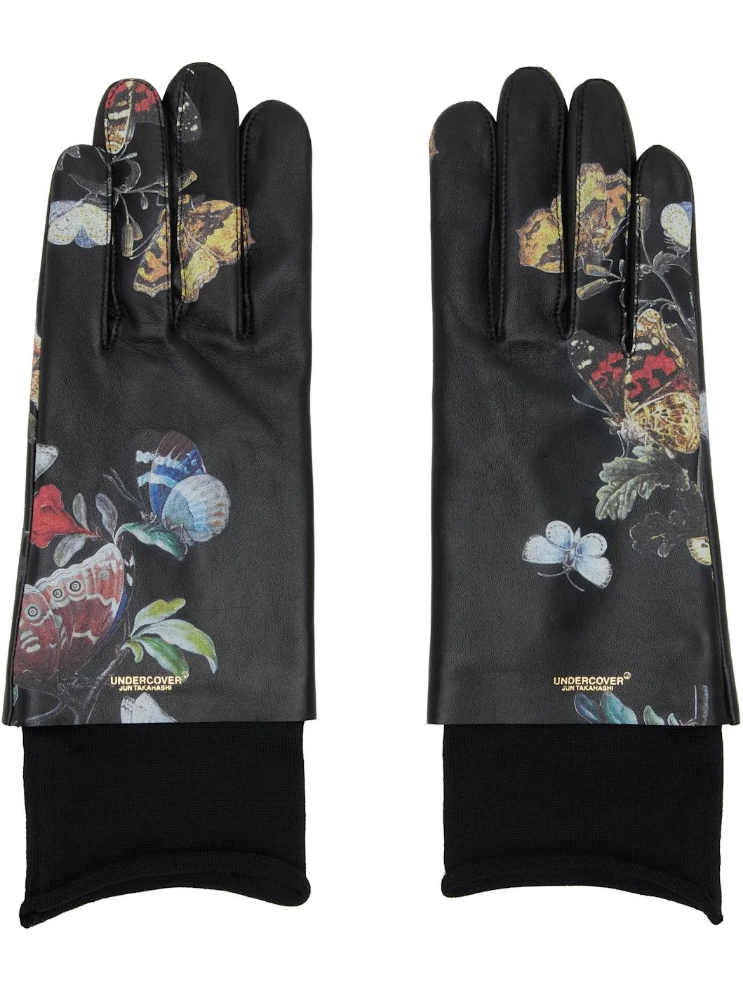 Black Seasonal Print Gloves - 1