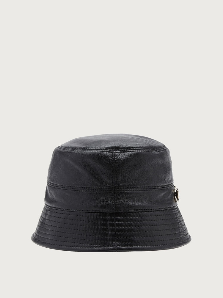 LEATHER BUCKET HAT - 2