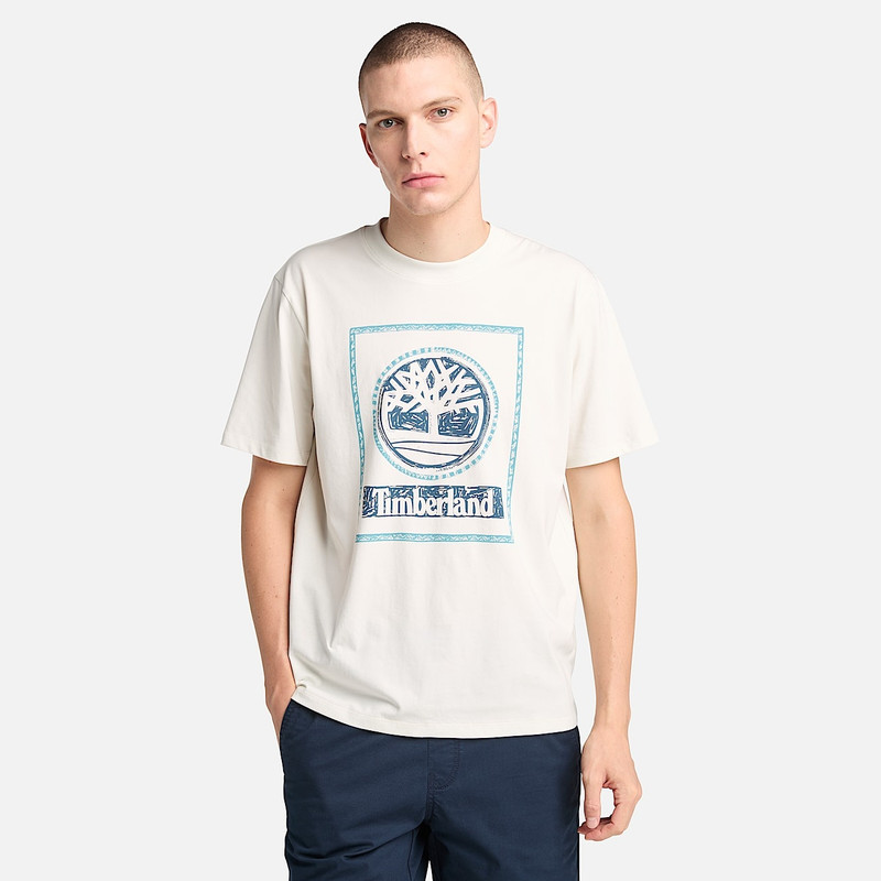 Timberland Men's Front Seasonal Stack Logo T-Shirt outlook