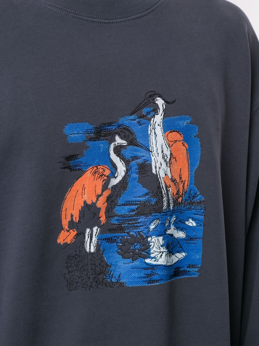 embroidered heron sweater - 5