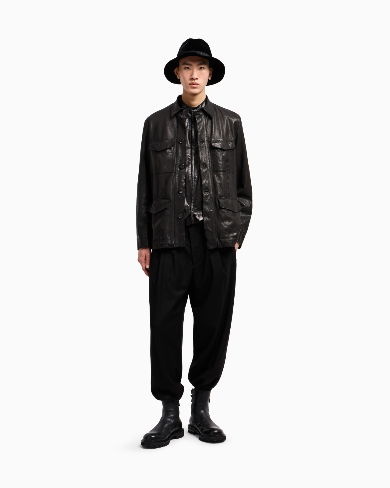 ZIP-UP GILET IN PLONGE NAPPA CALFSKIN - 2