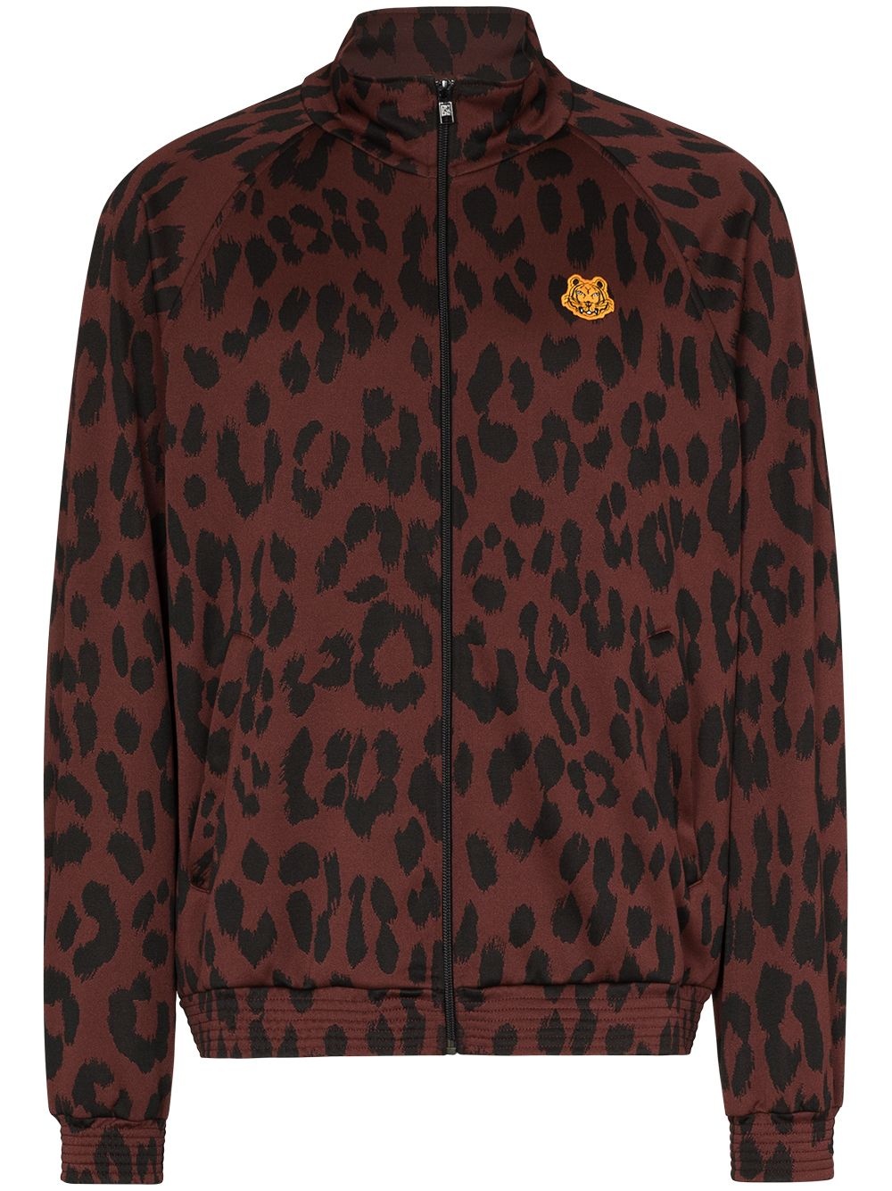 leopard print track jacket - 1