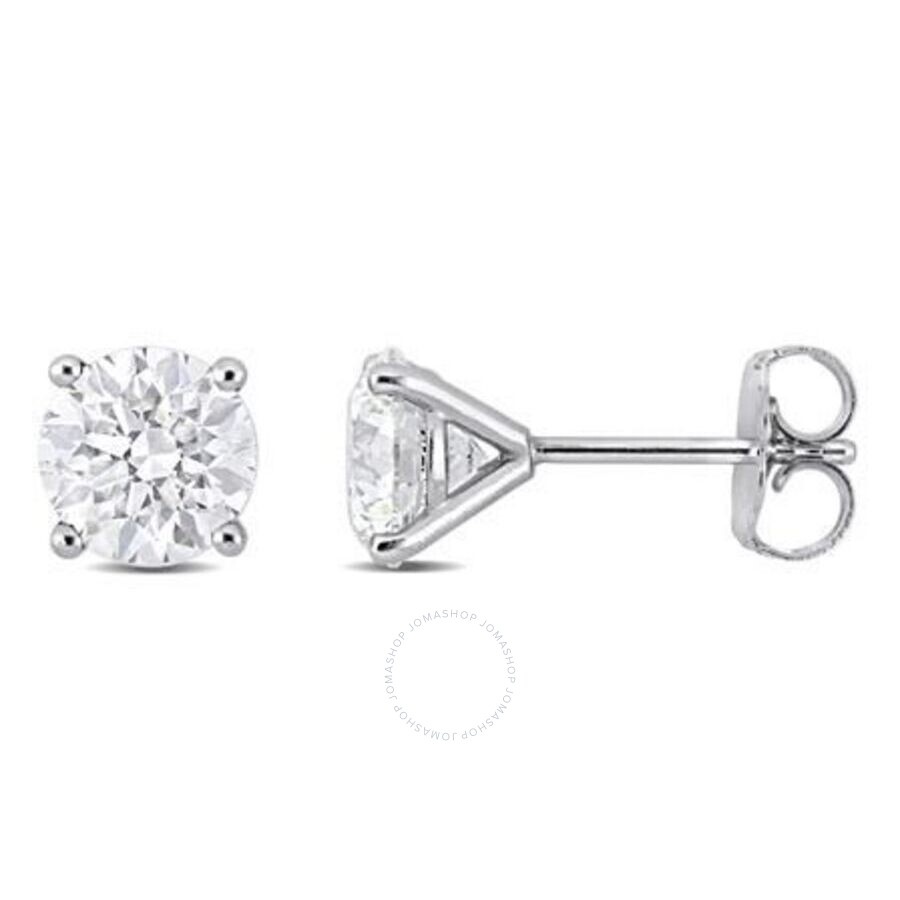Created Forever - Created Forever 5ct TW Lab-Grown Diamond Solitaire Martini-Style Stud Earrings in Platinum - 1