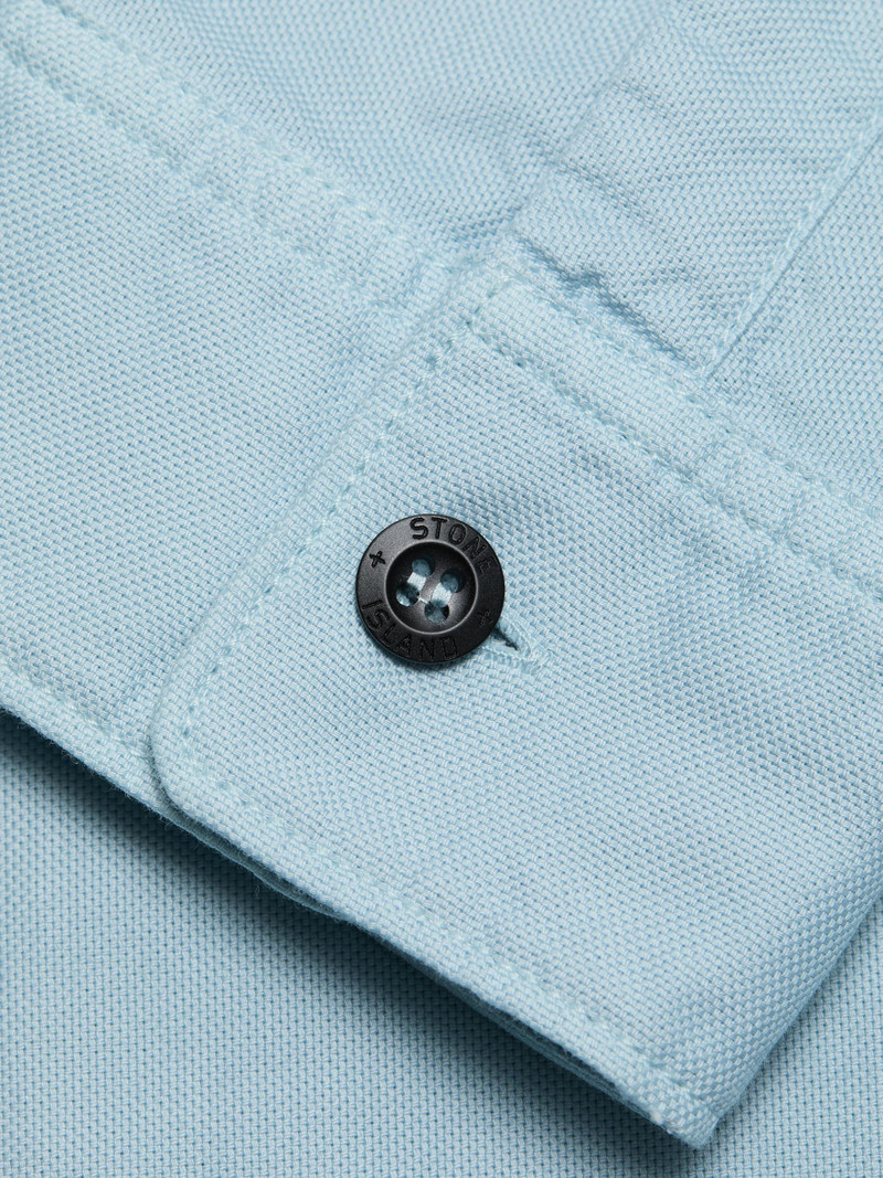 Men's Logo-Embroidered Cotton Button-Down Shirt - Dust Blue 7