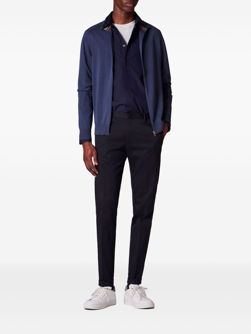 Paul Smith zip-neck ribbed-cuff cardigan outlook
