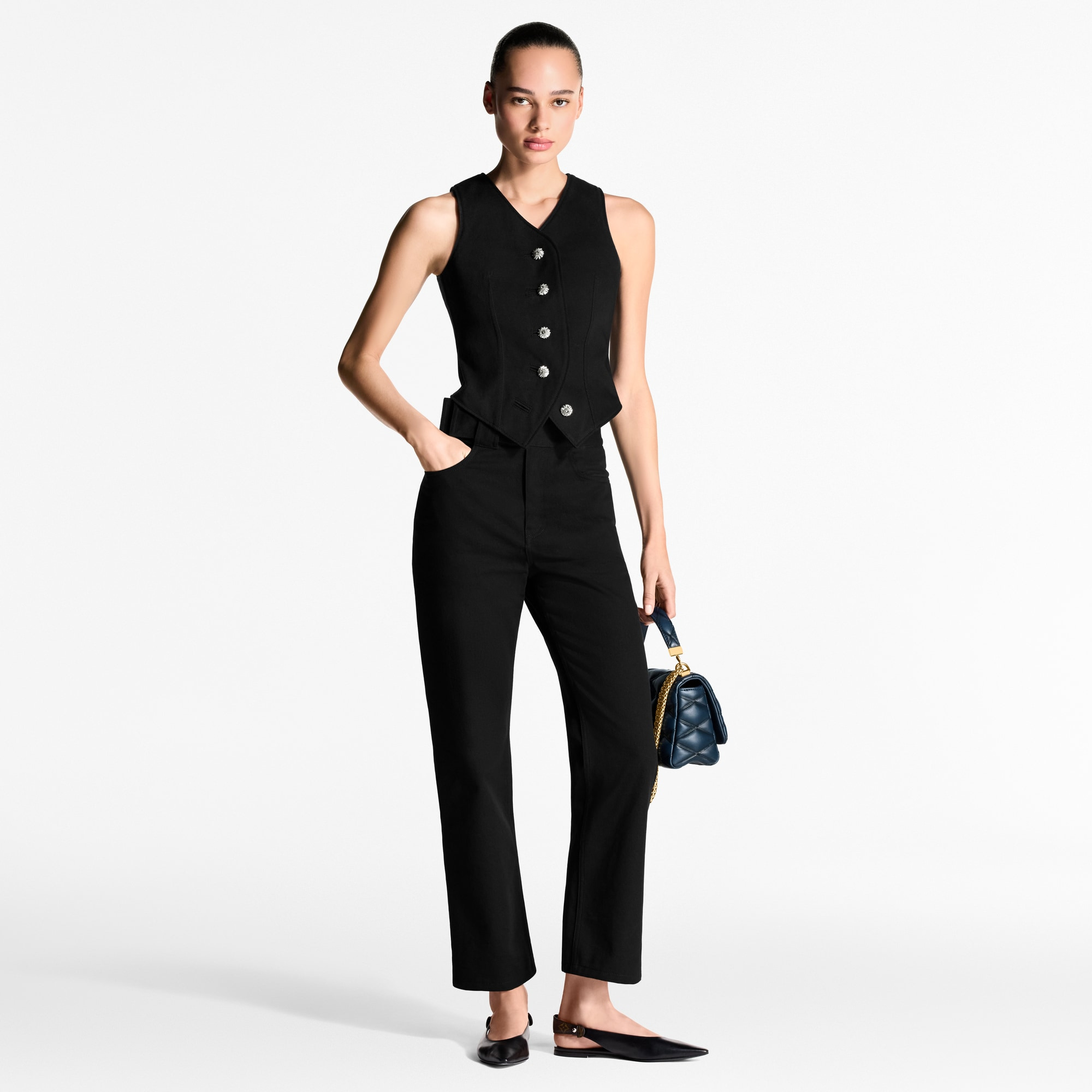 Belted Gabardine Pants - 4