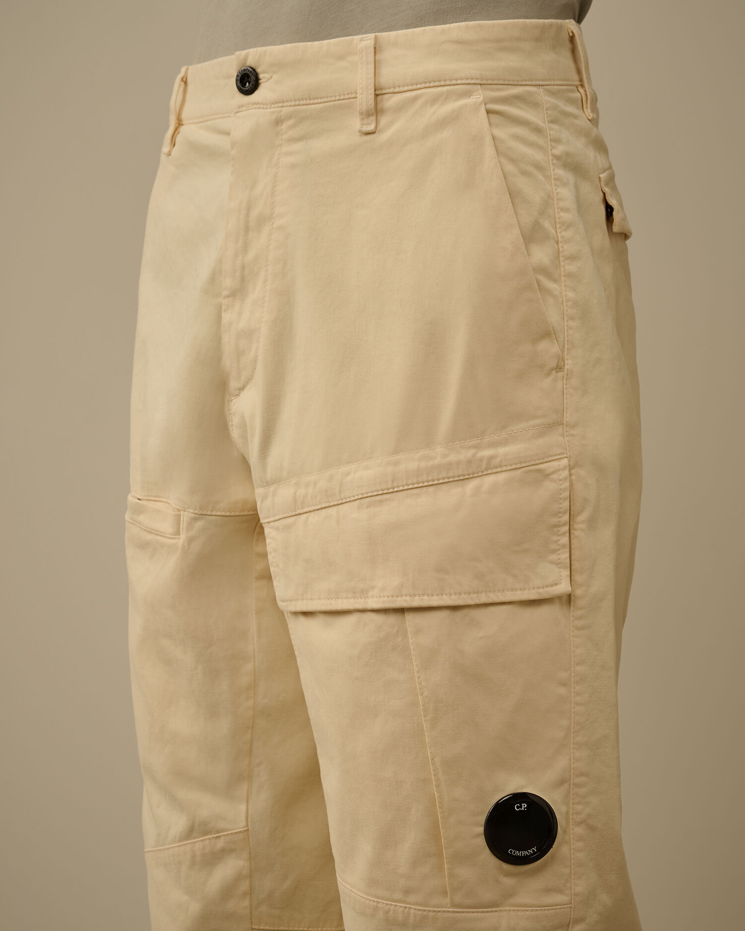 Stretch Sateen Loose Cargo Pants - 5